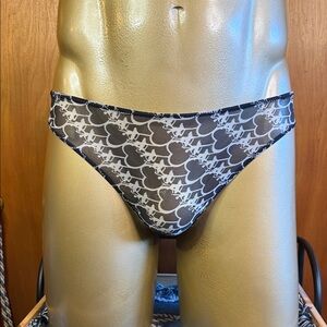 Sheer Hearts Thong Large